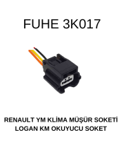 3K017 RENAULT YM KLİMA MÜŞÜR SOKETİ LOGAM KM OKUYUCU SOKET