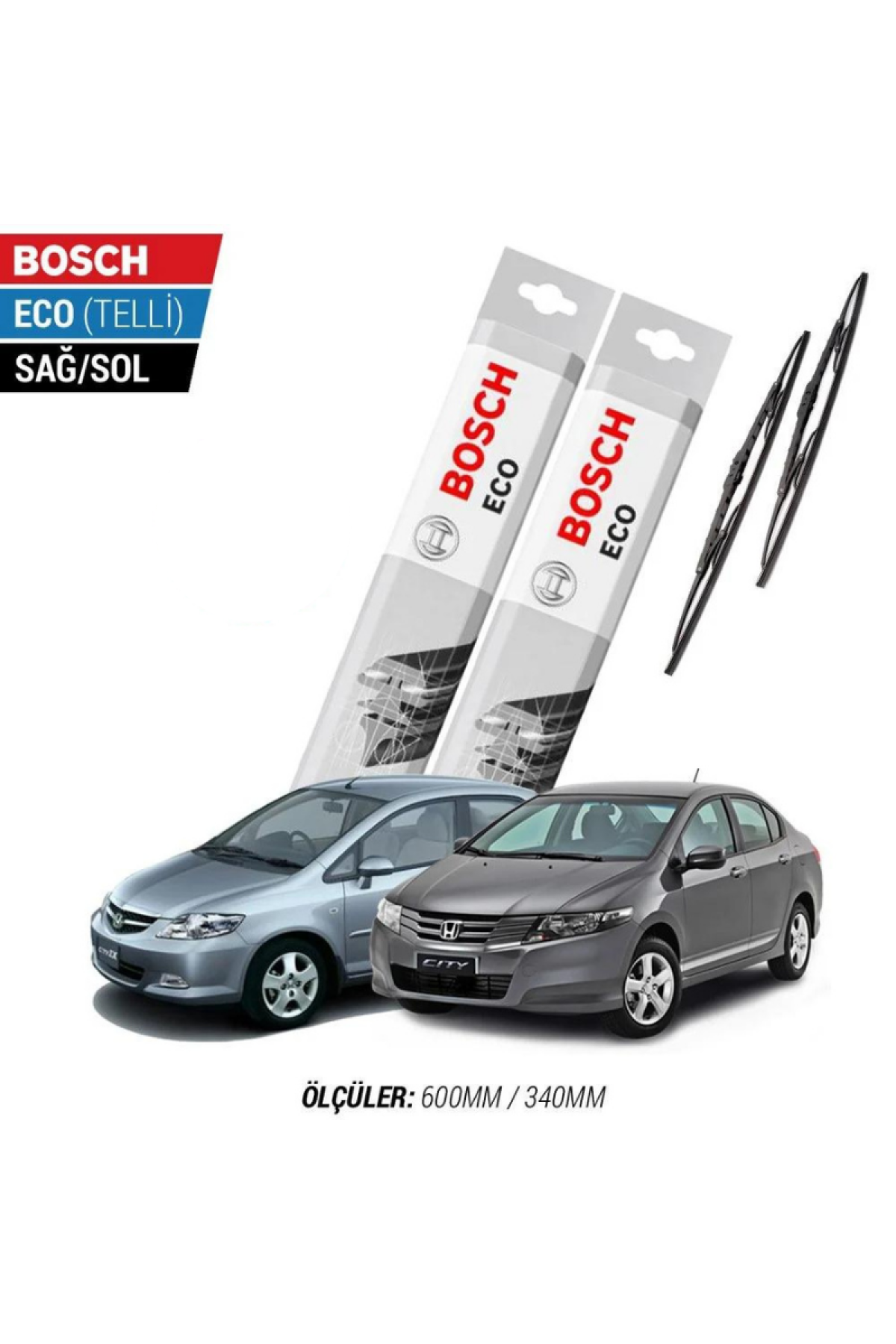 Honda City 2006 Model Silecek Takımı Bosch Eco (Telli)