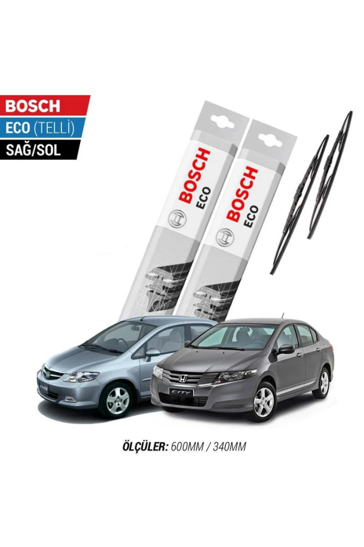 Honda City 2011 Model Silecek Takımı Bosch Eco (Telli)