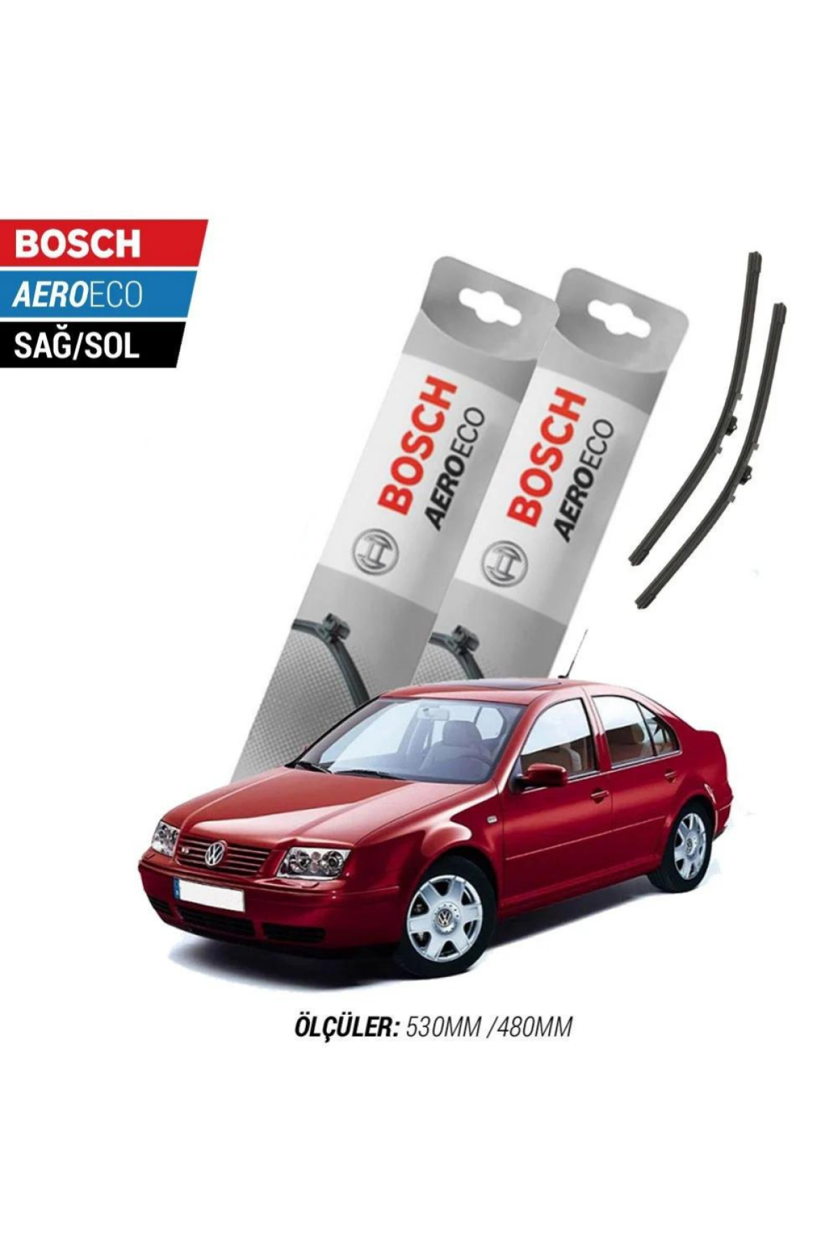 Volkswagen Bora 2003 Model Bosch Aeroeco Muz Silecek Takımı