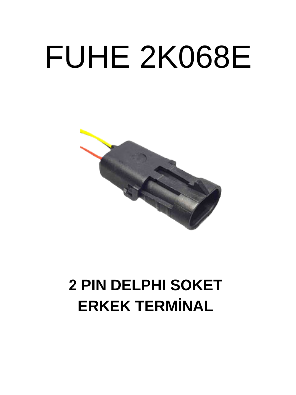 2K068E 2 PİN DELPHI SOKET - ERKEK TERMİNAL
