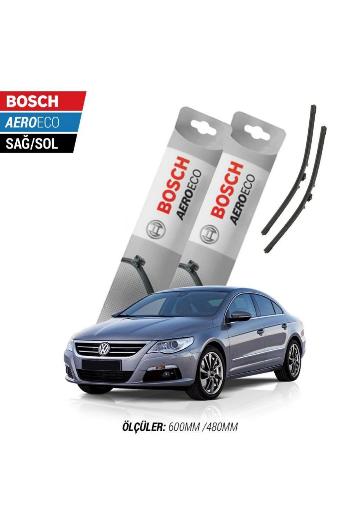Volkswagen CC 2009 Model Bosch Aeroeco Muz Silecek Takımı
