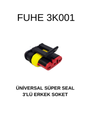 3K001 ÜNİVERSAL SÜPER SEAL 3'LÜ ERKEK SOKET