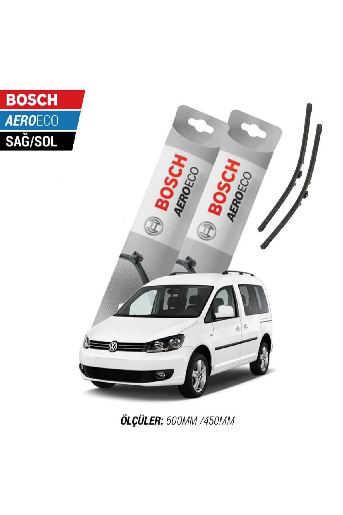 Volkswagen Caddy 2016 Model Bosch Aeroeco Muz Silecek Takımı