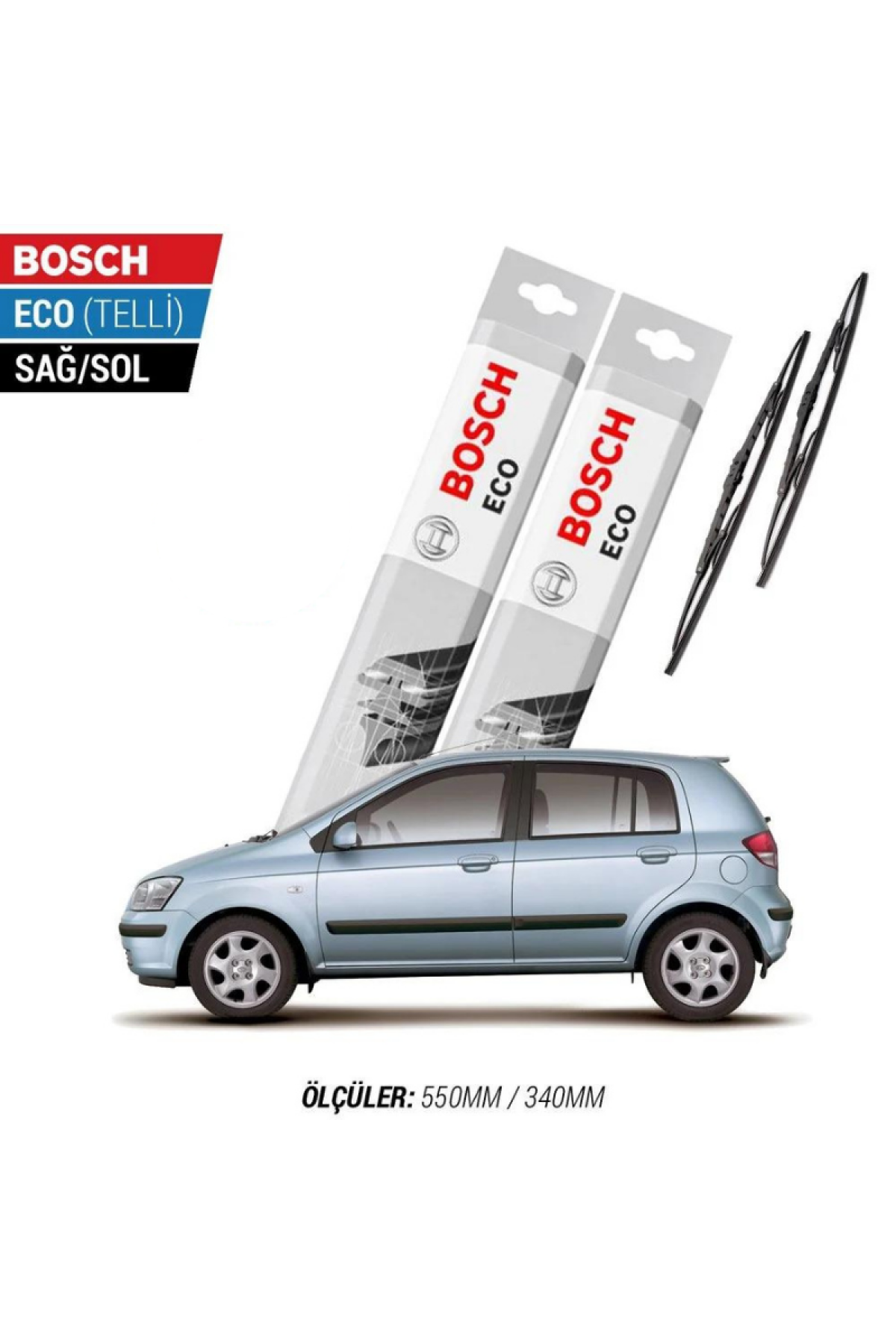 Hyundai Elantra 2007 Model Silecek Takımı Bosch Eco (Telli)