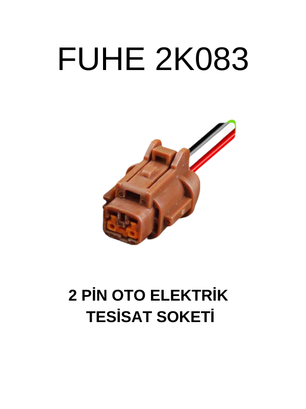 2K083 2 PİN OTO ELEKTRİK TESİSAT SOKETİ