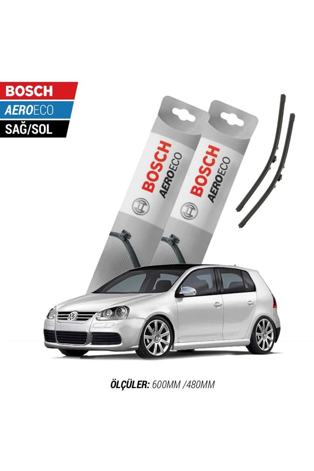 Volkswagen Golf 5 2008 Model Bosch Aeroeco Muz Silecek Takımı