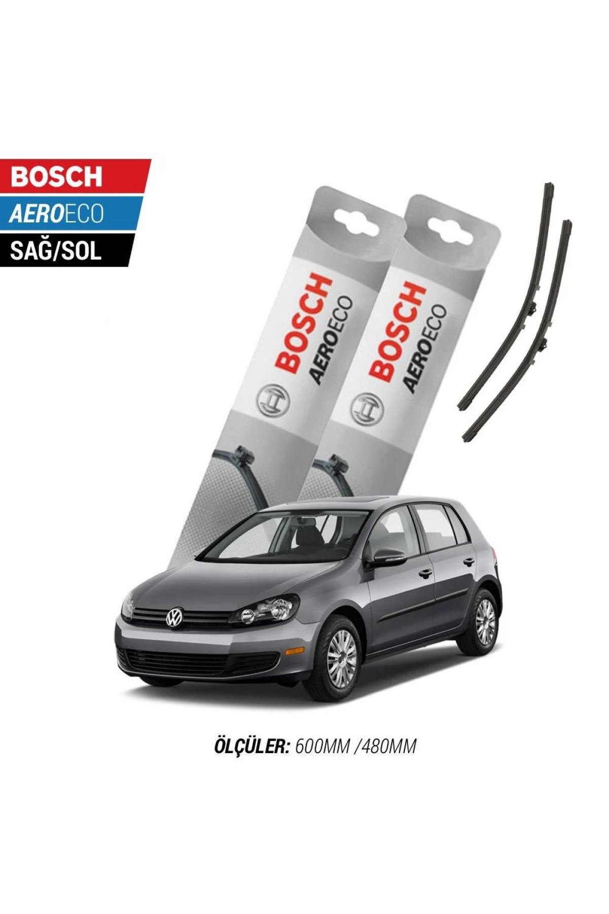Volkswagen Golf 6 2012 Model Bosch Aeroeco Muz Silecek Takımı
