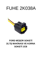 2K038A FORD MÜŞÜR SOKETİ - 2'Lİ İŞ MAKİNASI VE KORNA SOKETİ JCB