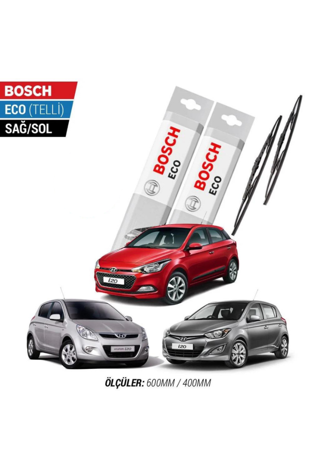 Hyundai i20 2017 Model Silecek Takımı Bosch Eco (Telli)