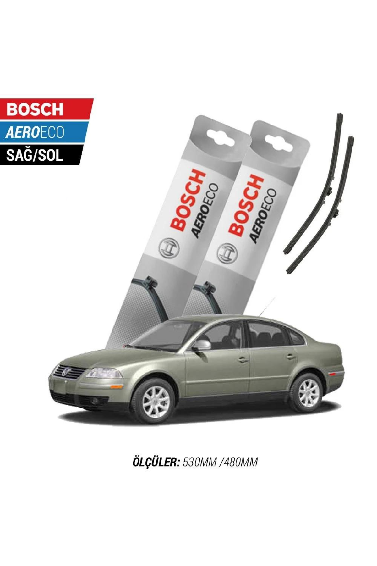 Volkswagen Passat B5 2005 Model Bosch Aeroeco Muz Silecek Takımı