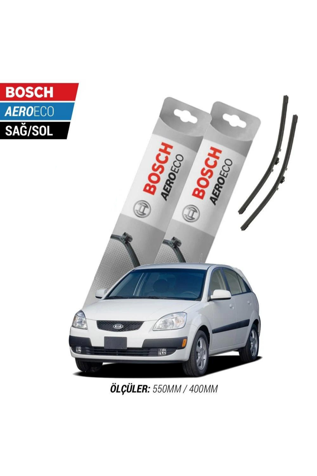 Kia Rio 2010 Model Bosch Aeroeco Muz Silecek Takımı