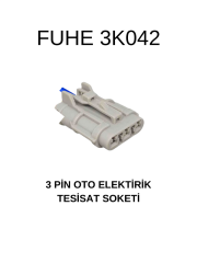 3K042 3 PİN OTO ELEKTRİK TESİSAT SOKETİ