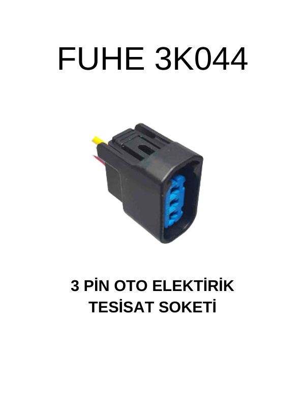 3K044 3 PİN OTO ELEKTRİK TESİSAT SOKETİ