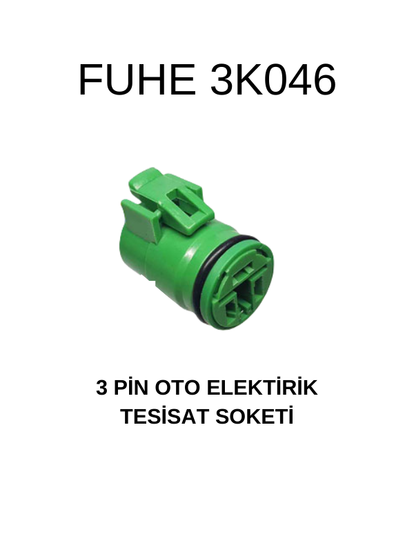 3K046 3 PİN OTO ELEKTRİK TESİSAT SOKETİ