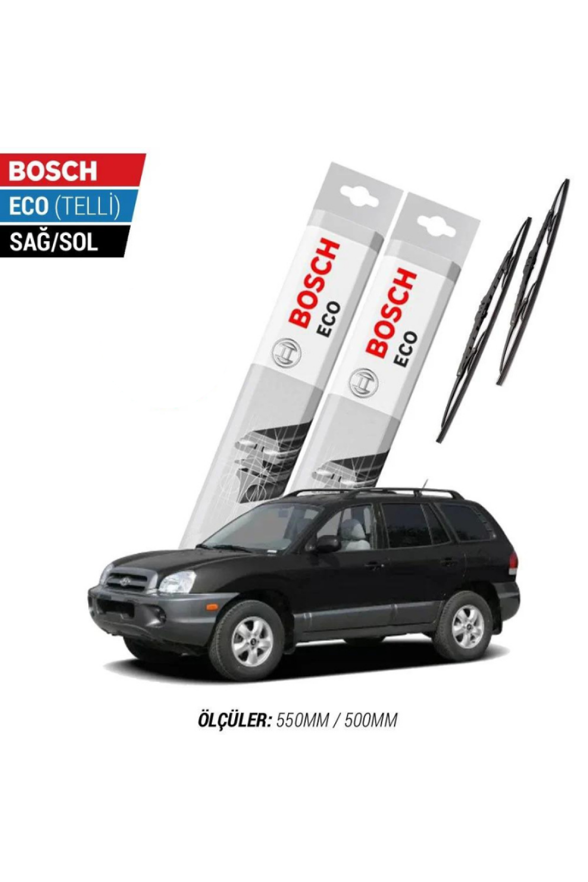 Hyundai Santafe 2003 Model Silecek Takımı Bosch Eco (Telli)