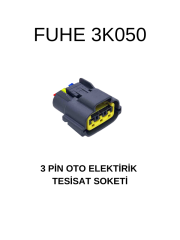 3K050 3 PİN OTO ELEKTRİK TESİSAT SOKETİ