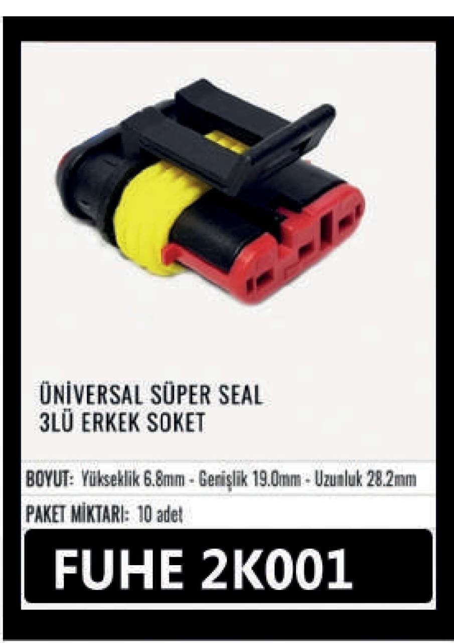 2K001 ÜNİVERSAL SÜPER SEAL 3'LÜ ERKEK SOKET
