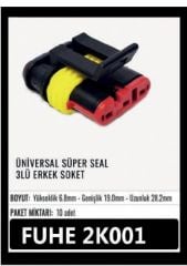 2K001 ÜNİVERSAL SÜPER SEAL 3'LÜ ERKEK SOKET