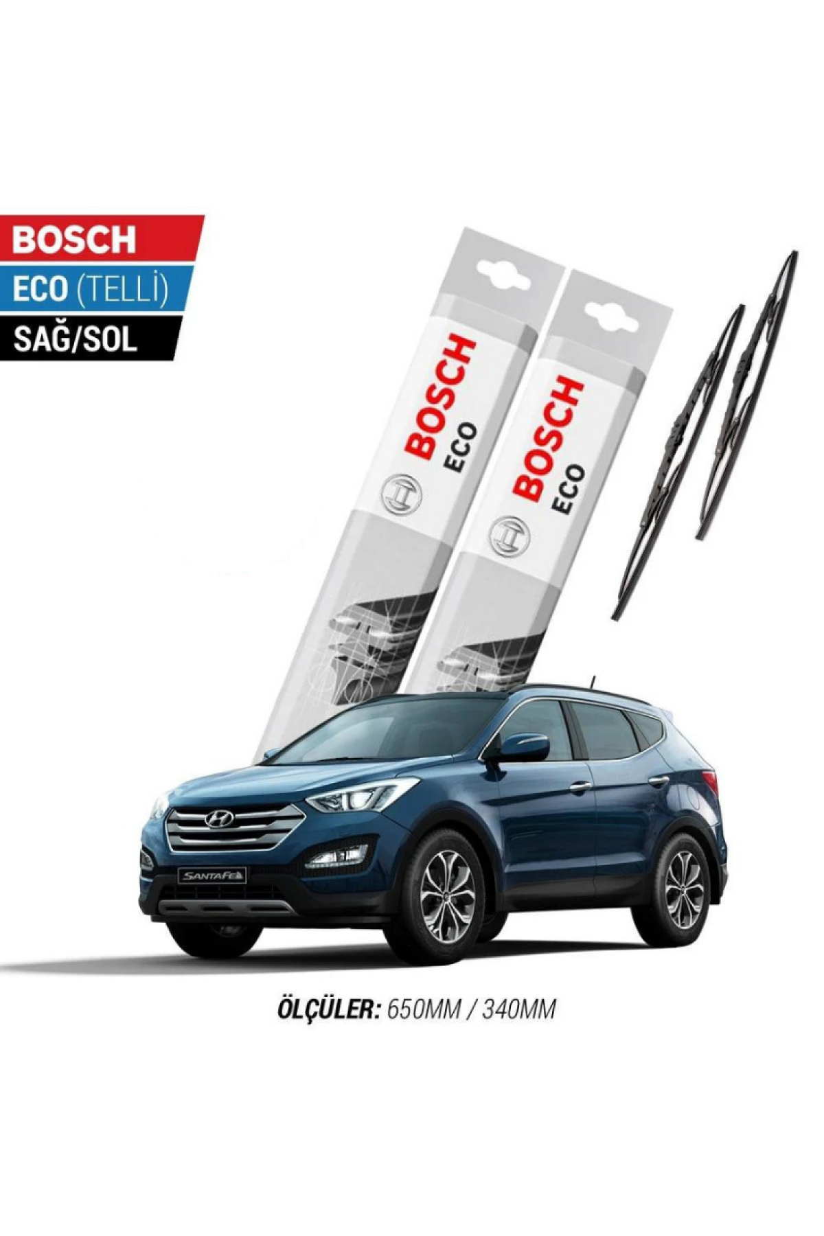 Hyundai Santa Fe 2015 Model Silecek Takımı Bosch Eco (Telli)
