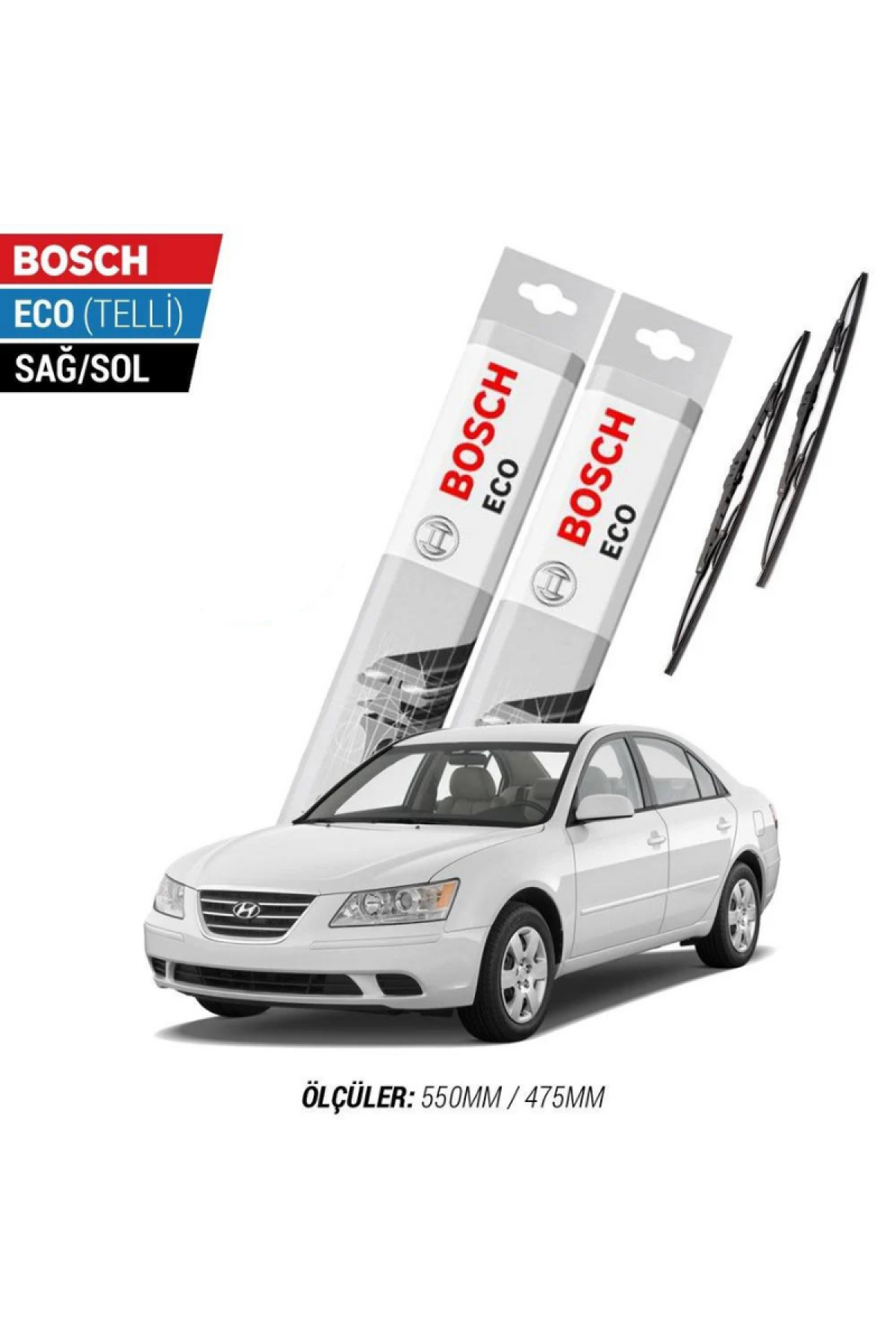 Hyundai Sonata 2006 Model Silecek Takımı Bosch Eco (Telli)