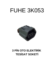 3K053 3 PİN OTO ELEKTRİK TESİSAT SOKETİ