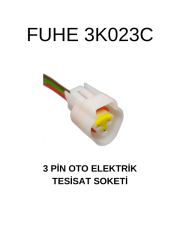3K023C 3 PİN OTO ELEKTRİK TESİSAT SOKETİ