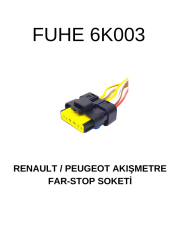 6K003 RENAULT / PEUGEOT AKIŞMETRE FAR - STOP SOKETİ