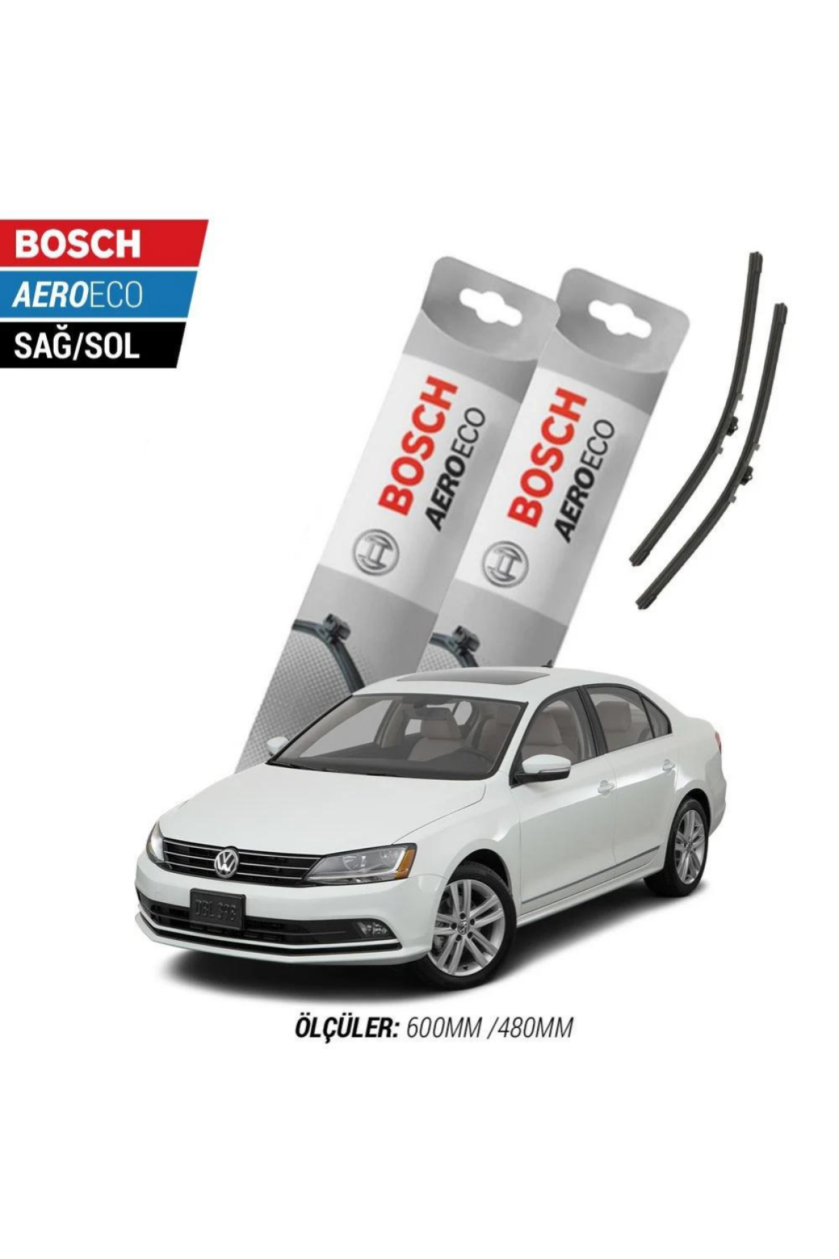 Volkswagen Jetta 2015 Model Bosch Aeroeco Muz Silecek Takımı