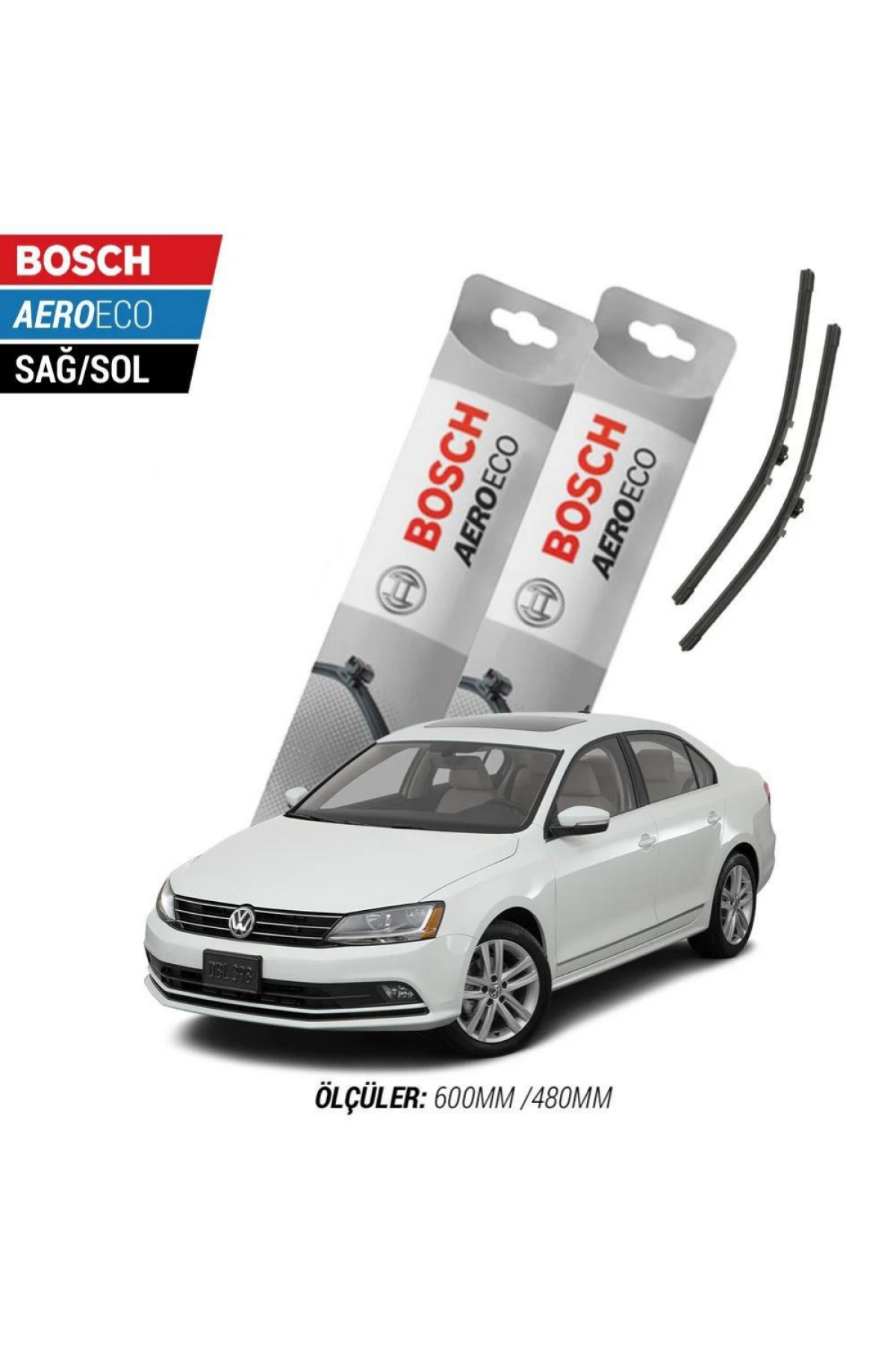 Volkswagen Jetta 2018 Model Bosch Aeroeco Muz Silecek Takımı