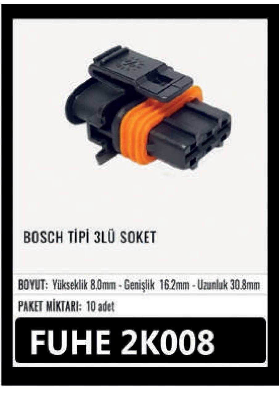2K008 BOSCH TİPİ 3'LÜ SOKET