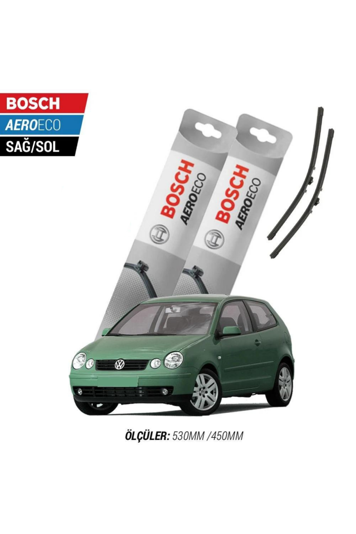 Volkswagen Polo 2004 Model Bosch Aeroeco Muz Silecek Takımı