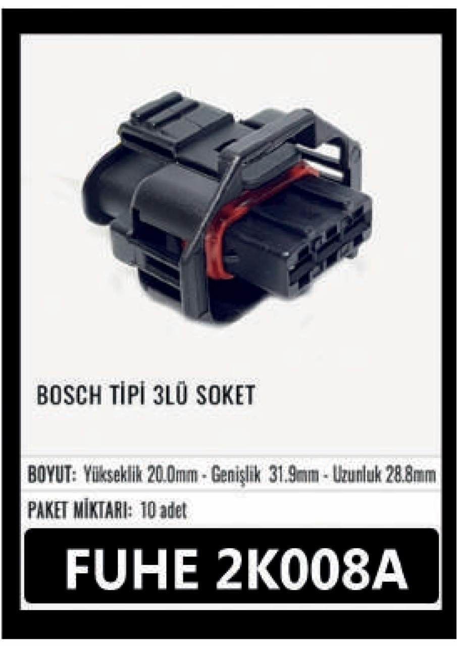 2K008A BOSCH TİPİ 3'LÜ SOKET