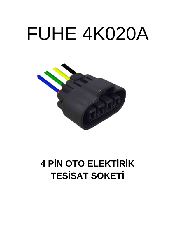 4K020A 4 PİN OTO ELEKTRİK TESİSAT SOKETİ