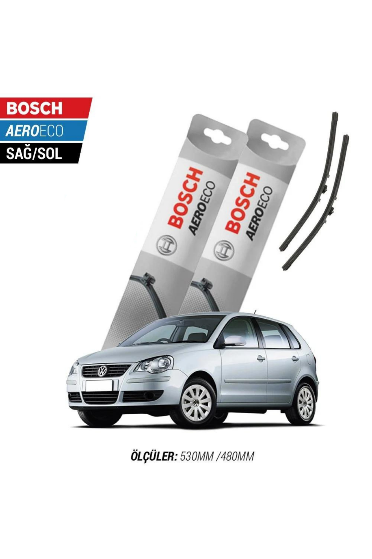 Volkswagen Polo 2008 Model Bosch Aeroeco Muz Silecek Takımı
