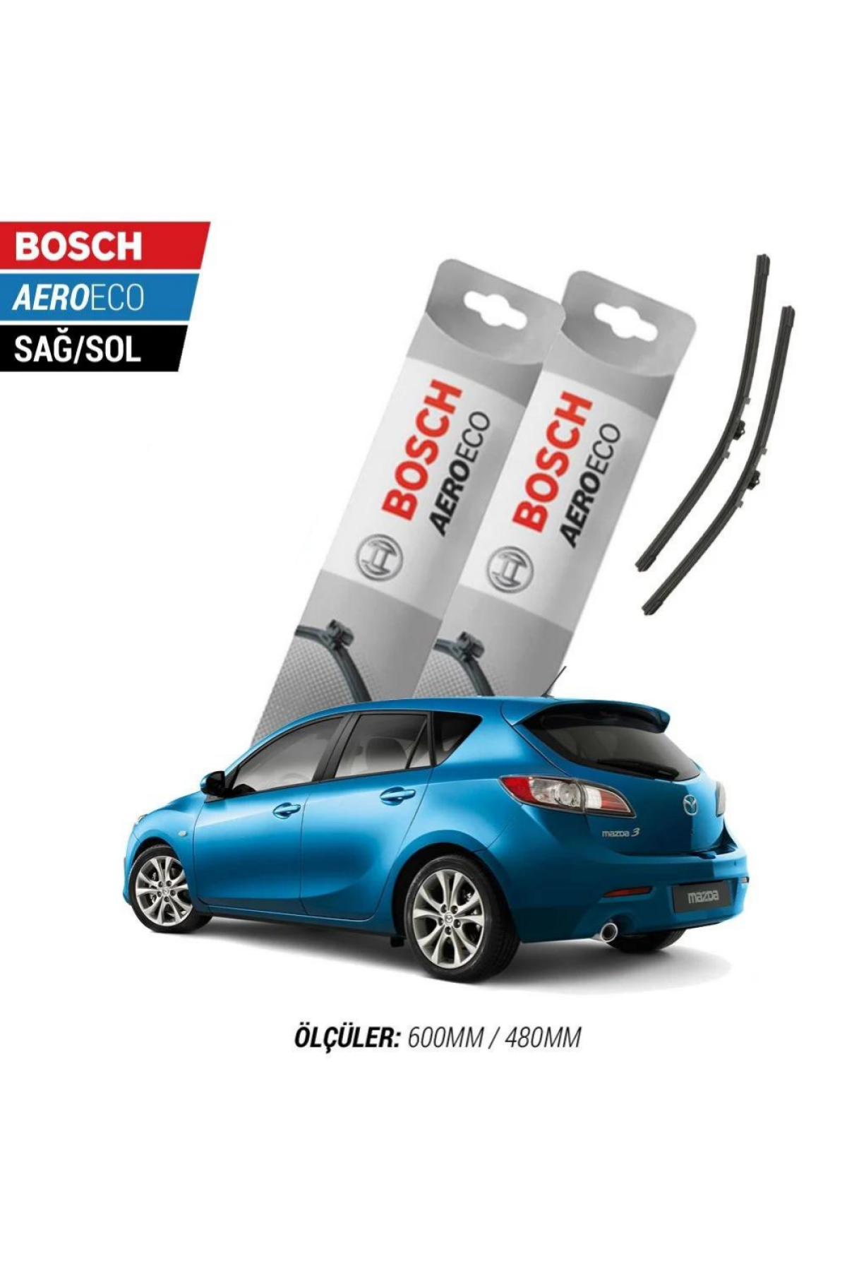 Mazda - Mazda 3 HB 2012 Model Bosch Aeroeco Muz Silecek Takımı