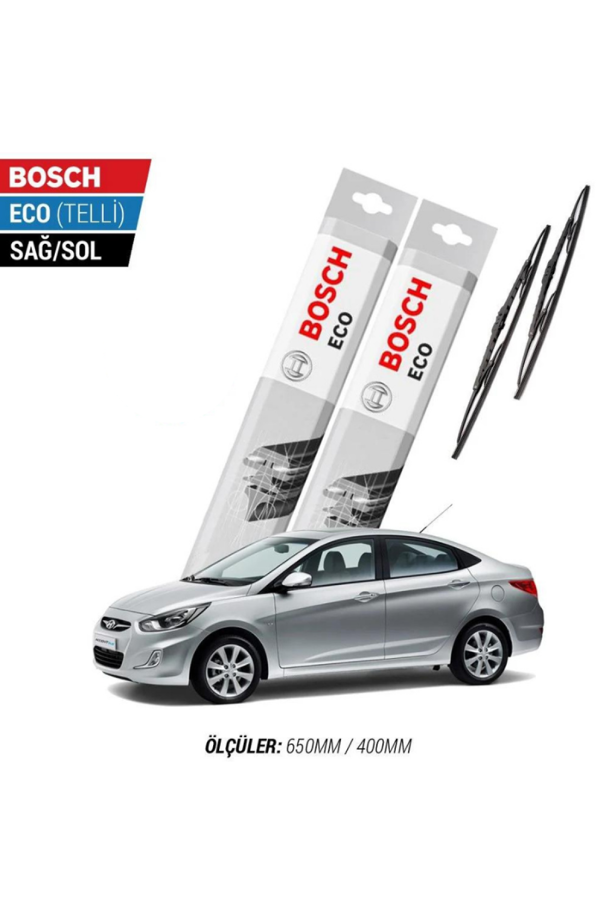 Hyundai Accent Blue 2011 Model Silecek Takımı Bosch Eco (Telli)