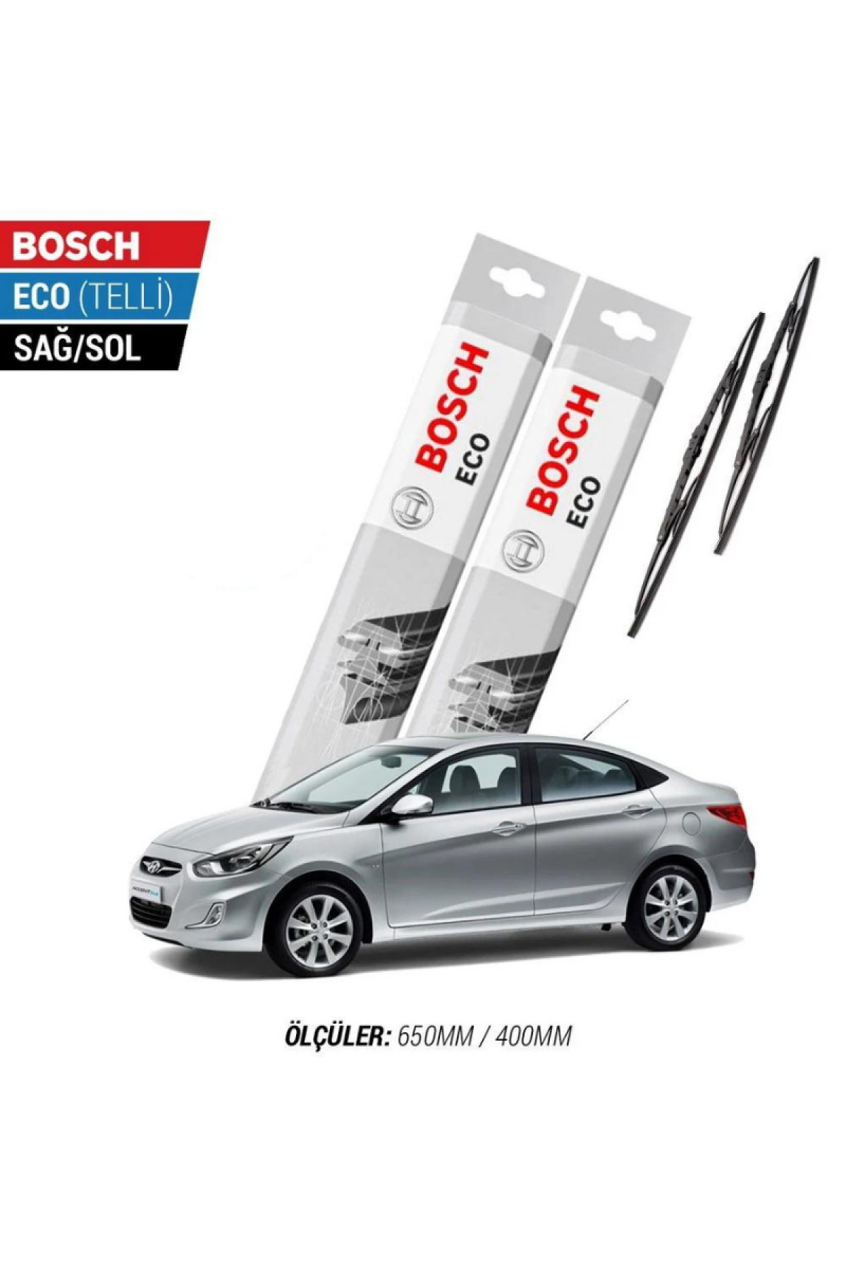 Hyundai Accent Blue 2013 Model Silecek Takımı Bosch Eco (Telli)