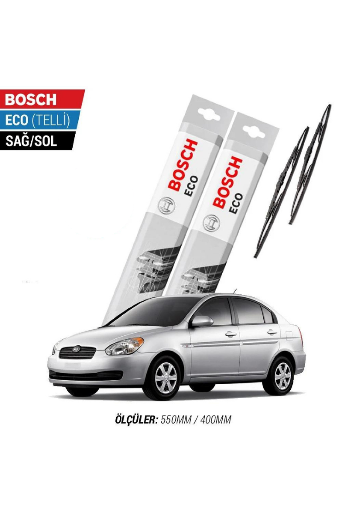 Hyundai Accent Era 2008 Model Silecek Takımı Bosch Eco (Telli)