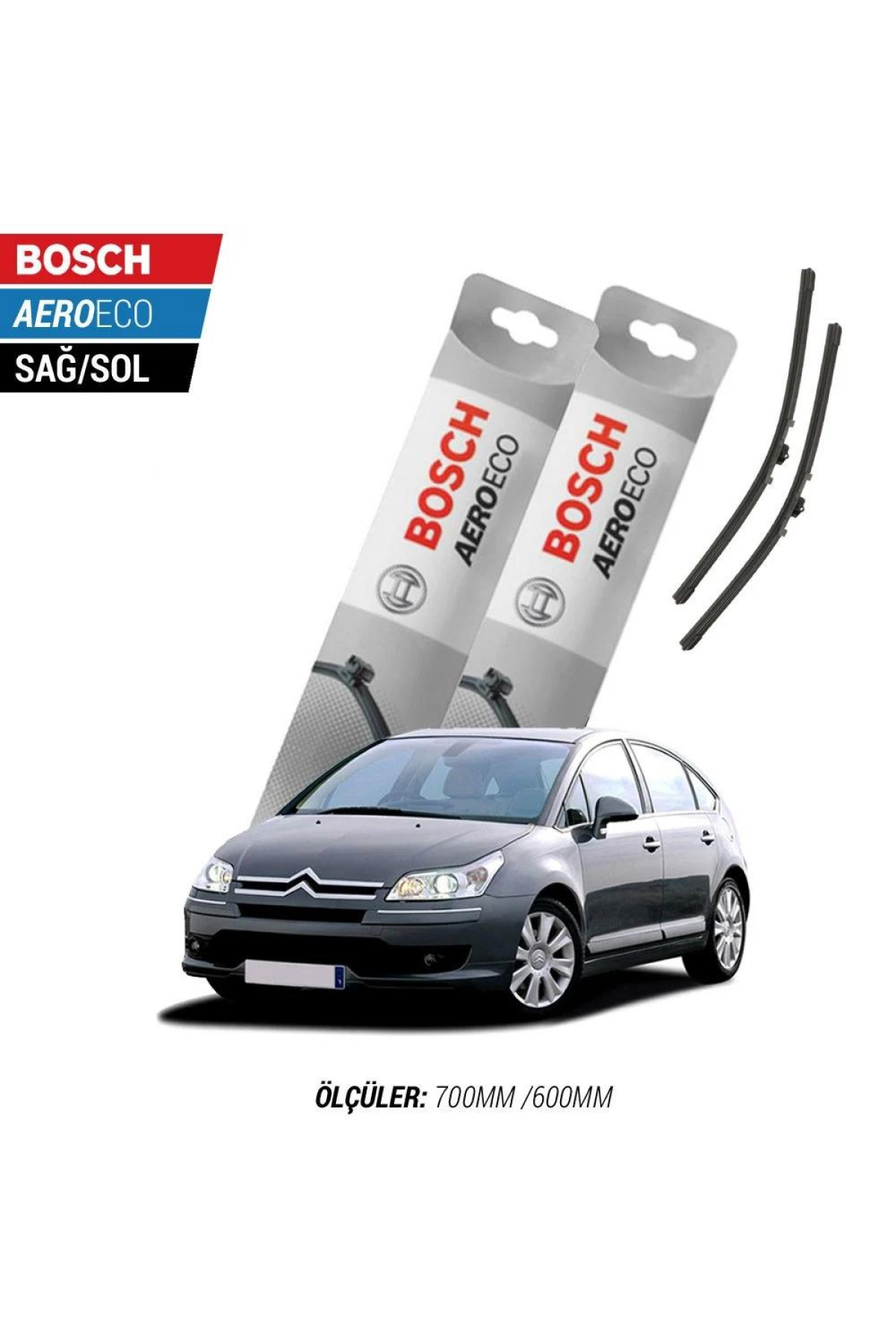 Citroen C4 2009 Model Bosch Aeroeco Muz Silecek Takımı