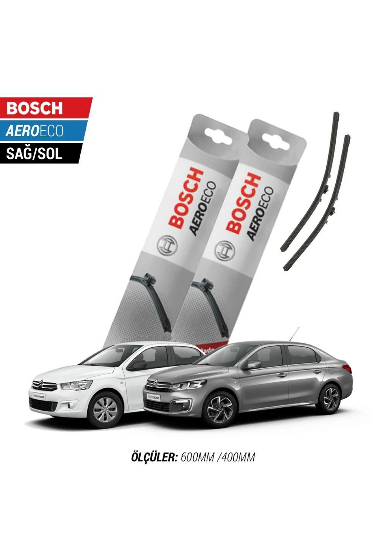 Citroen C-Elysee 2016 Model Bosch Aeroeco Muz Silecek Takımı