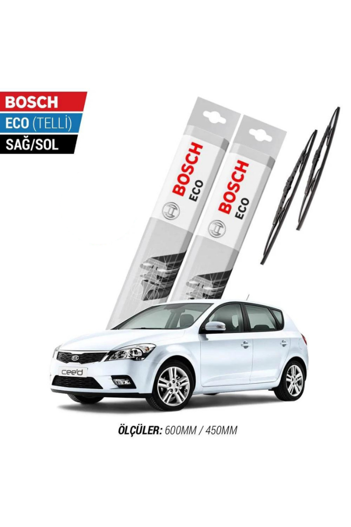 Kia Ceed 2011 Model Silecek Takımı Bosch Eco (Telli)