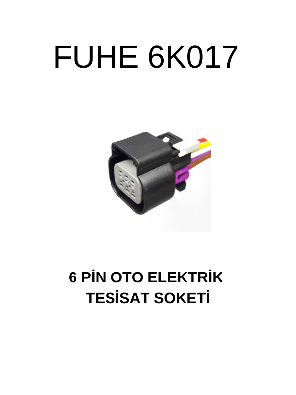 6K017 6 PİN OTO ELEKTRİK TESİSAT SOKETİ
