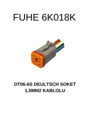 6K018K DT06-6S DEUTSCH SOKET  1,5MM2 KABLOLU