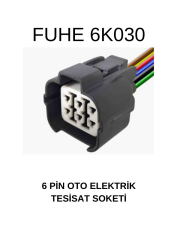 6K030 6 PİN OTO ELEKTRİK TESİSAT SOKETİ
