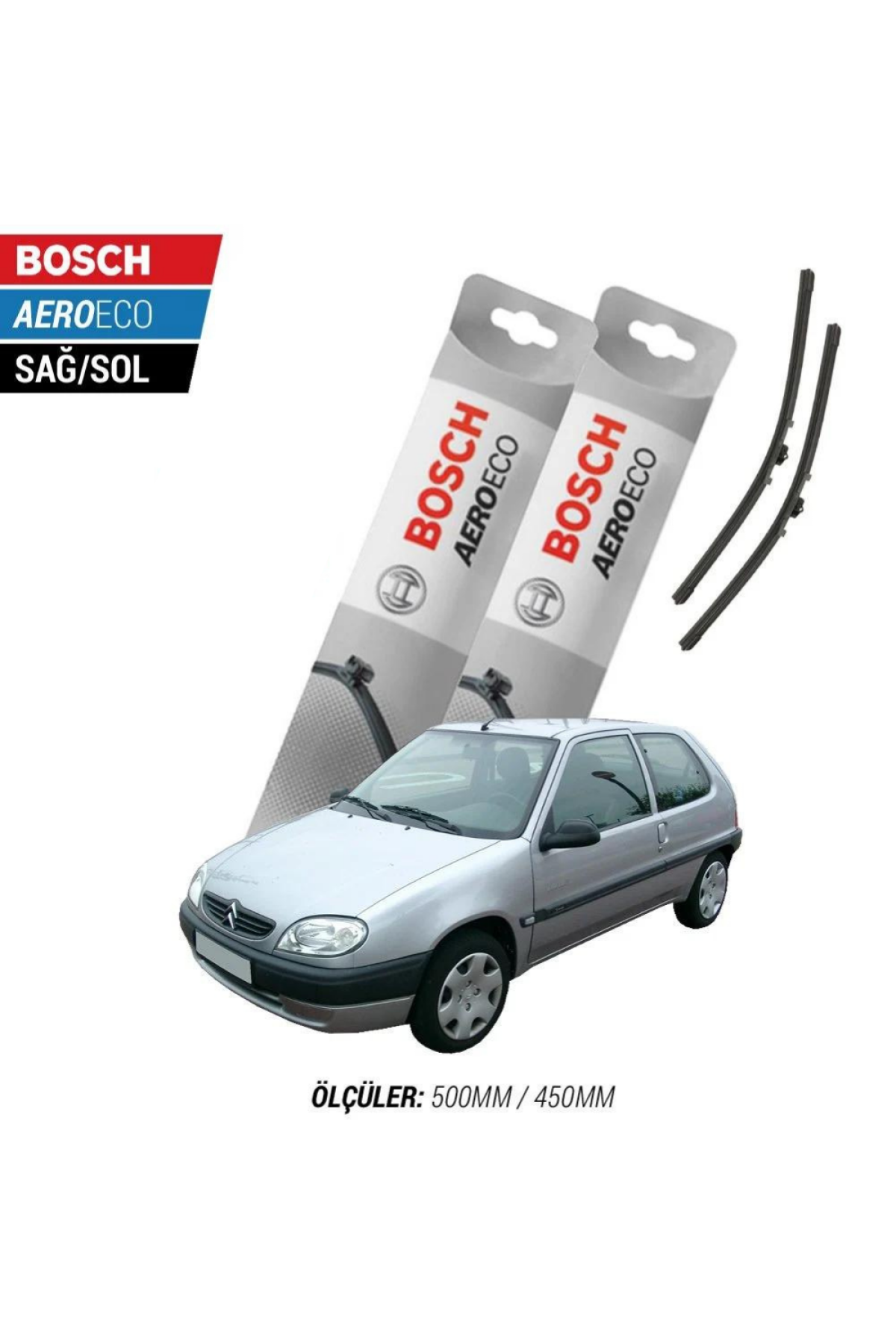 Citroen Saxo 2002 Model Bosch Aeroeco Muz Silecek Takımı