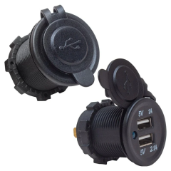 Üniversal 2 Girişli USB Şarj Ünitesi + Montaj Kiti