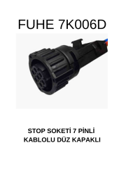 7K006D STOP SOKETİ 7 PİNLİ KABLOLU DÜZ KAPAKLI
