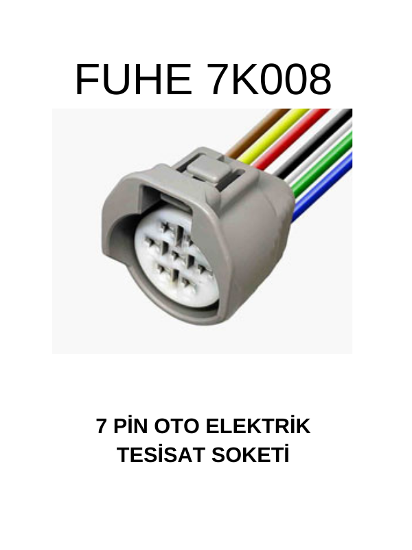 7K008 7 PİN OTO ELEKTRİK TESİSAT SOKETİ