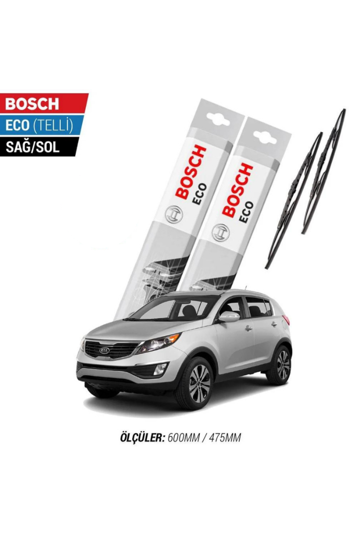Kia Sportage 2012 Model Silecek Takımı Bosch Eco (Telli)